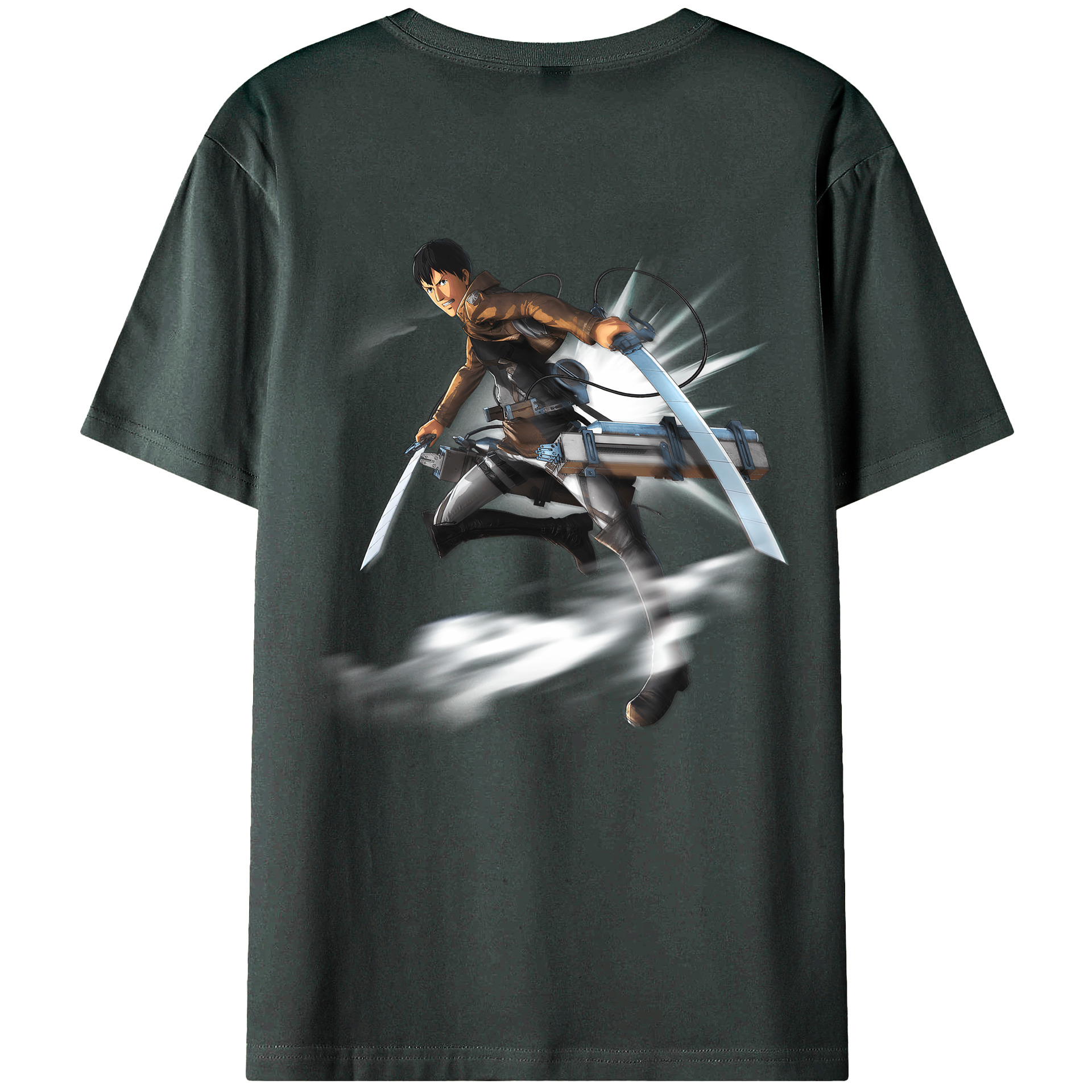 （画像用） 進撃の巨人 ベルトルト・フーバー Attack on Titan Bertholdt Hoover 綿100％ メンズ半袖Tシャツ（バックプリント） 通気性